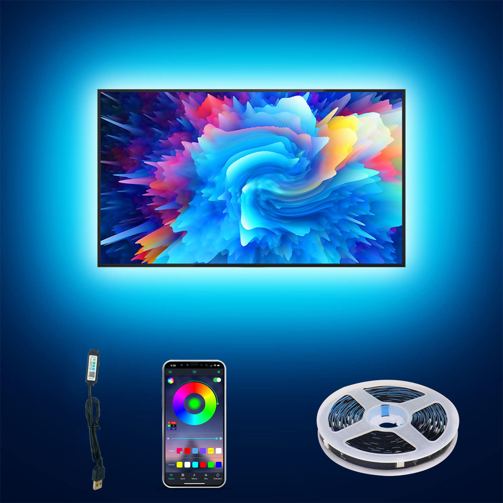 led灯带rgb低压灯带电竞桌面氛围5V蓝牙USB灯条电视机自粘裸板灯详情11