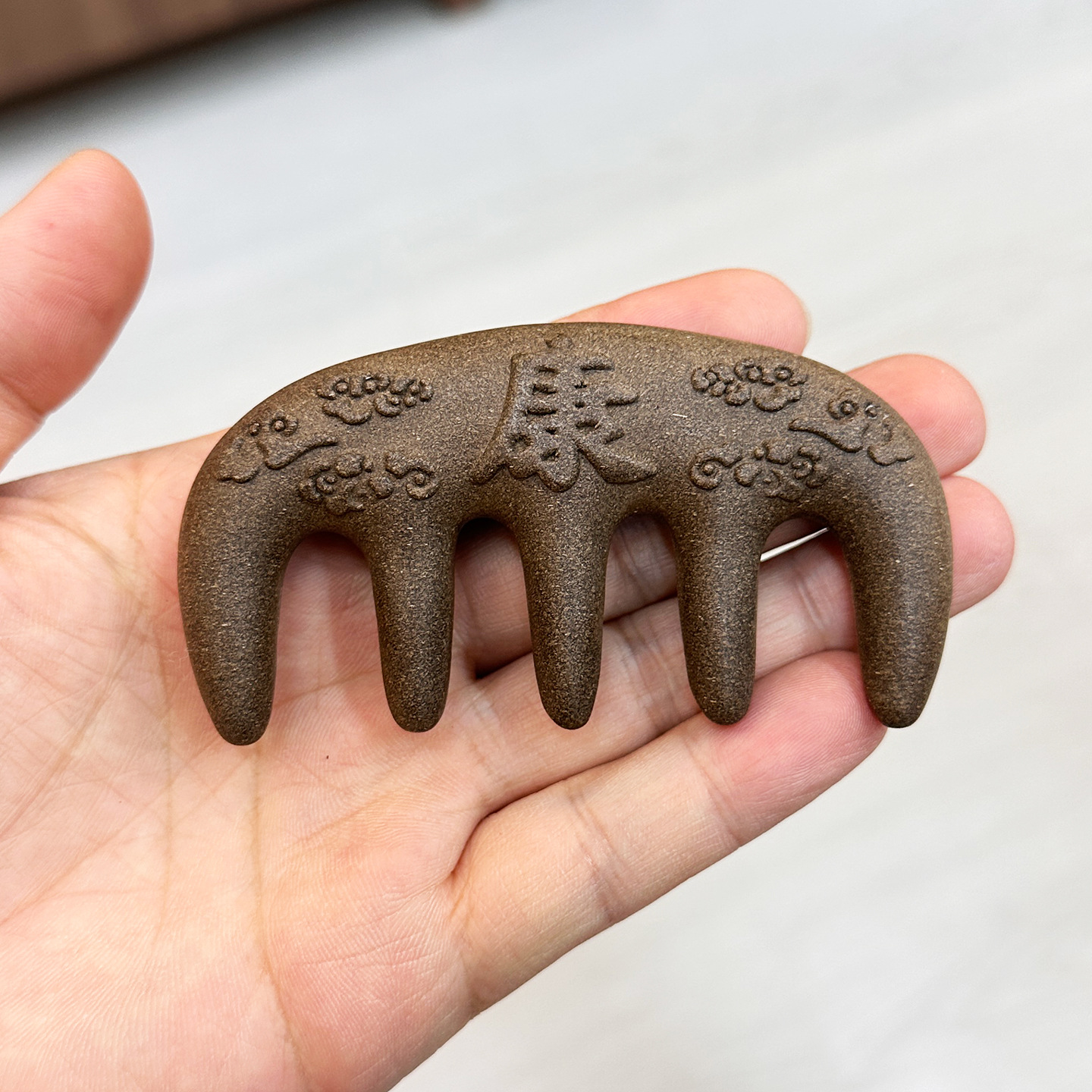 合香珠爆款何首乌按摩梳天然中药养发草药梳工艺品礼品木质梳子批发详情10