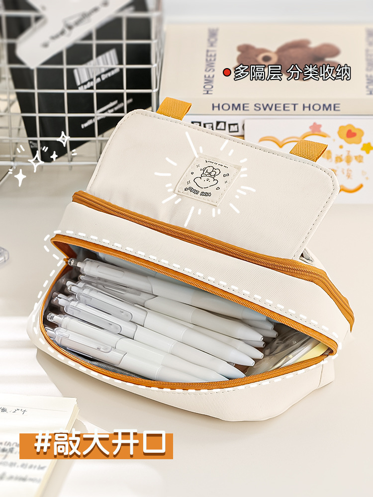大容量笔袋女生小学生2025新款初中学生女孩版铅笔盒高颜值文具袋详情6
