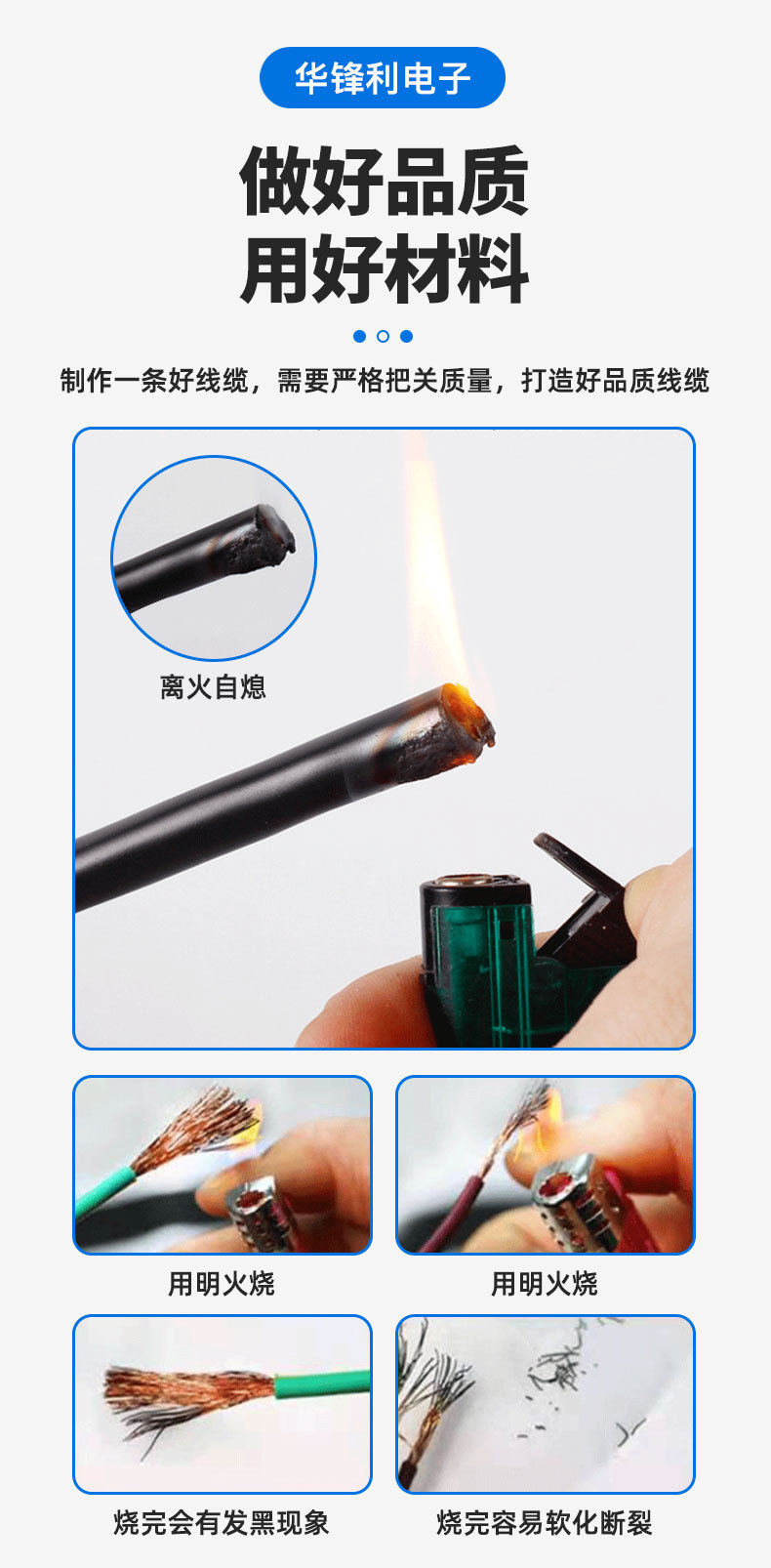 国标两插八字尾电源线 AC电源线  2*0.75平方纯铜两脚扁插头1.5米详情9