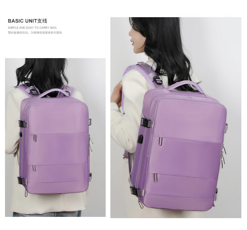 跨境高级感双肩背包干湿多功能防水大容量背包商务休闲电脑双肩包详情19