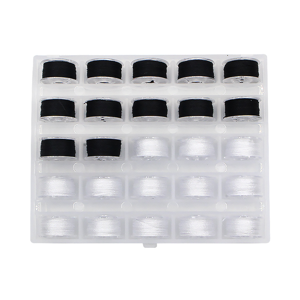 厂家批发家用缝纫机梭芯彩色绕线梭心25/36格梭心套装彩色缝纫线详情30