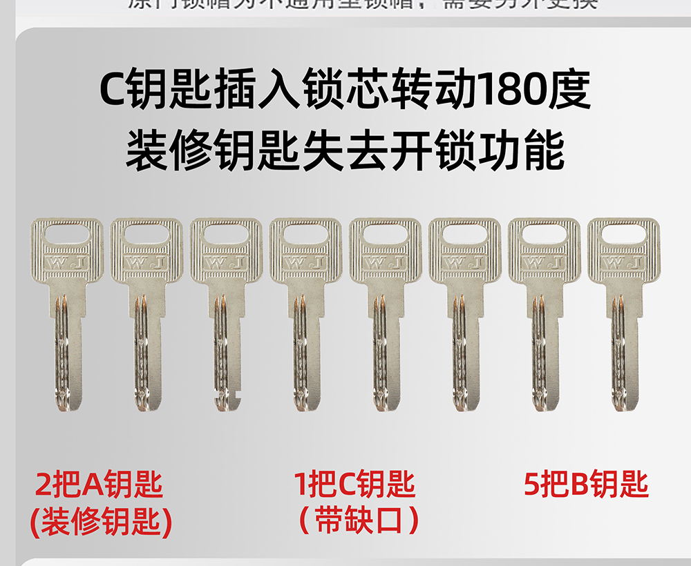 天地锁芯锁胆全铜房间门锁胆大门锁芯70MM木门锁芯不锈钢门锁茹遇详情6