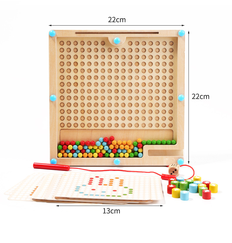 Baby magnetic color classification, positioning, counting board, pen movement maze, math enlightenment, cognitive matching, wooden toys pic 158