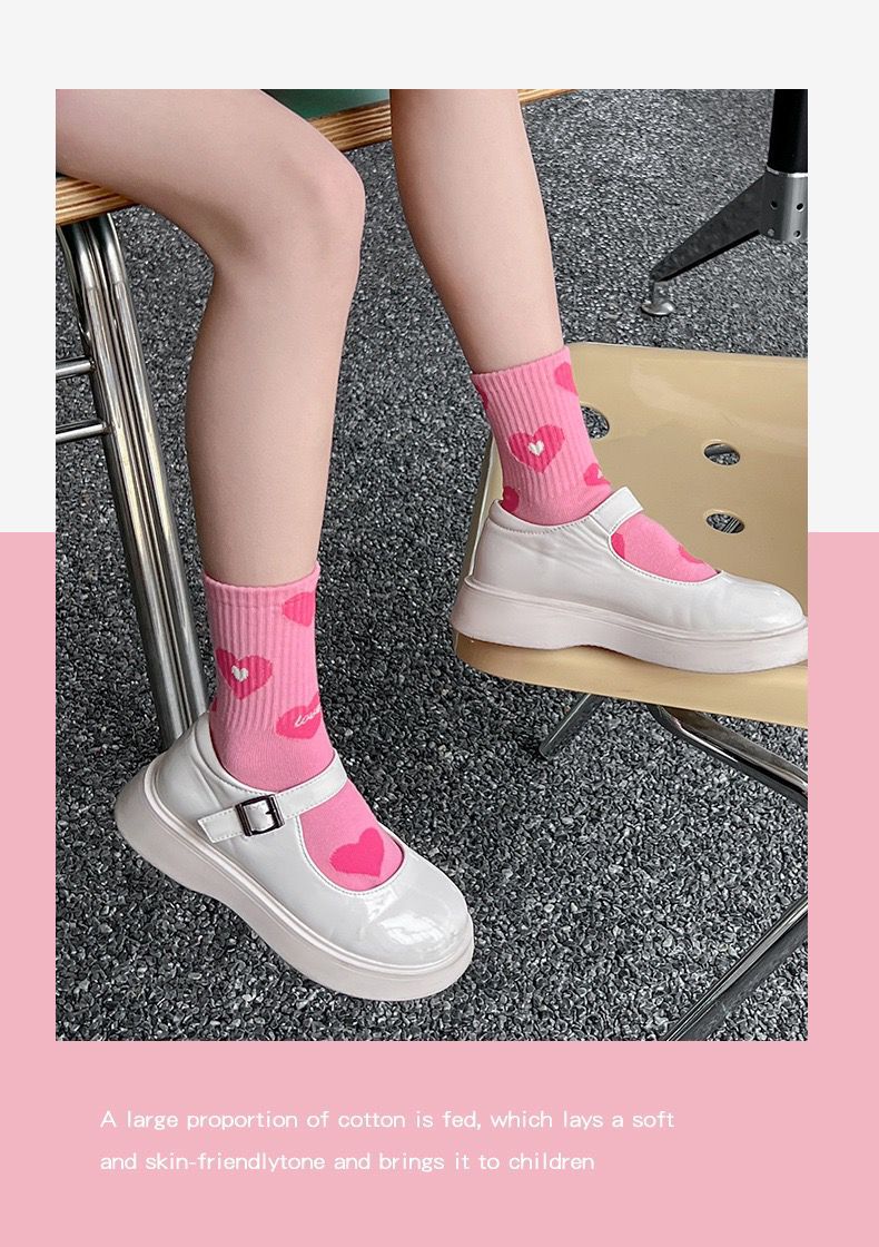女童袜子春秋款儿童公主中筒袜中大童女孩秋冬季运动棉ins潮袜详情13