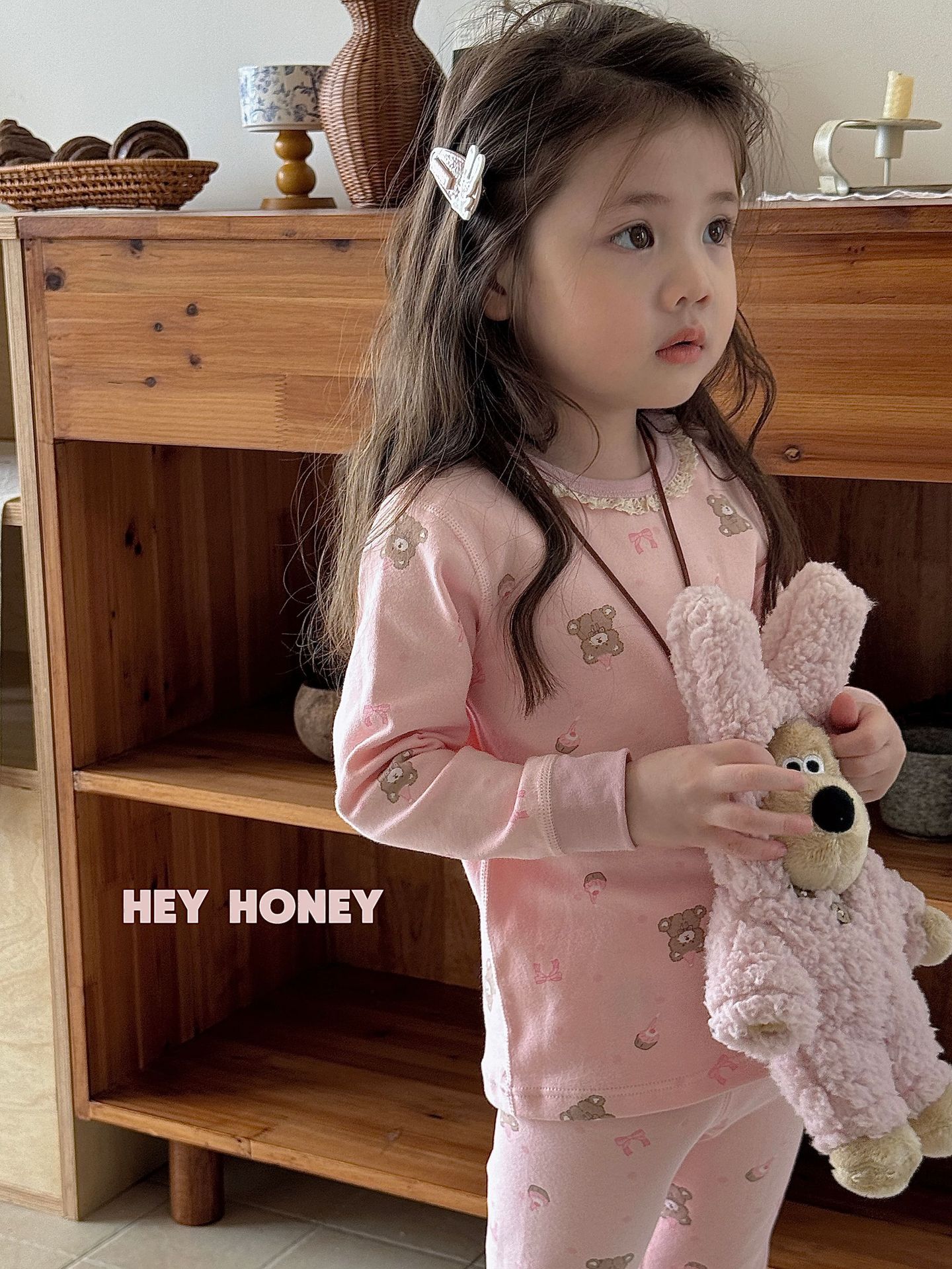 大小卷 Hey honey男女童舒绒秋衣秋裤内衣套装居家服儿童家睡衣详情3