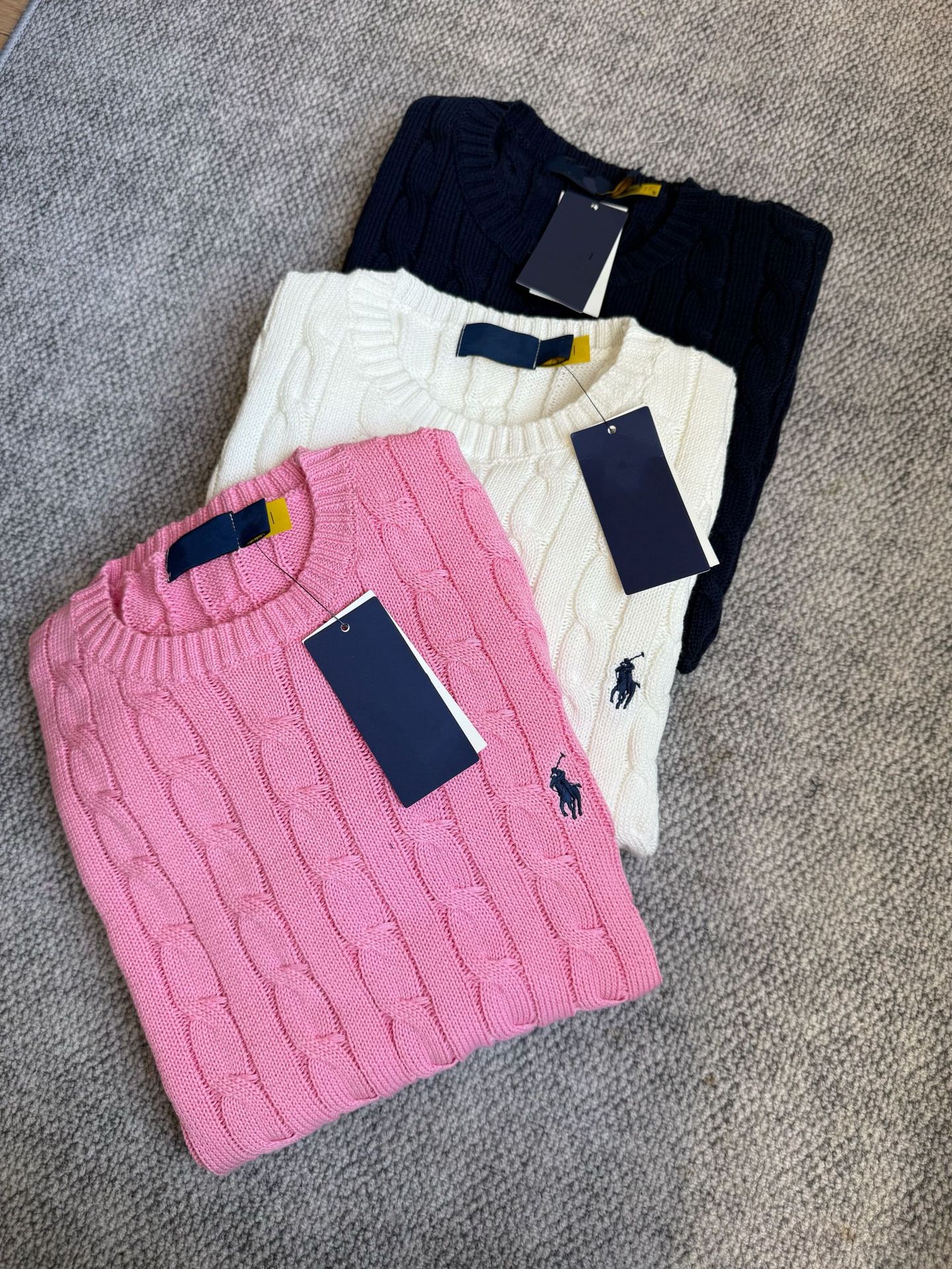 RL拉夫小马标女士经典纯棉短袖圆领麻花针织衫25年新款针织短袖详情13