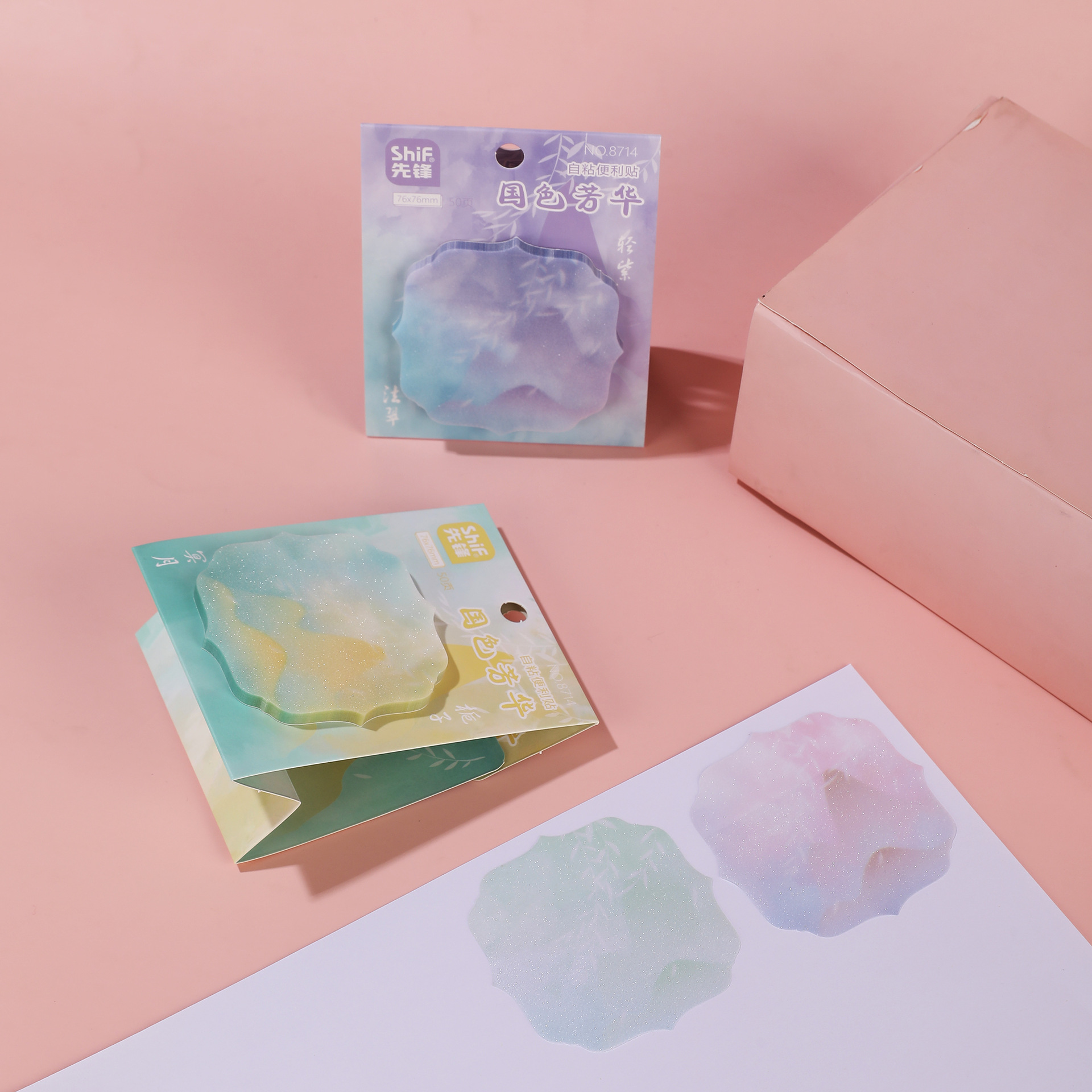 Pioneer 8714 reveals a three-dimensional sticky note book with Chinese style color collision, tear-off message sticky note book, and student memo book pic 6