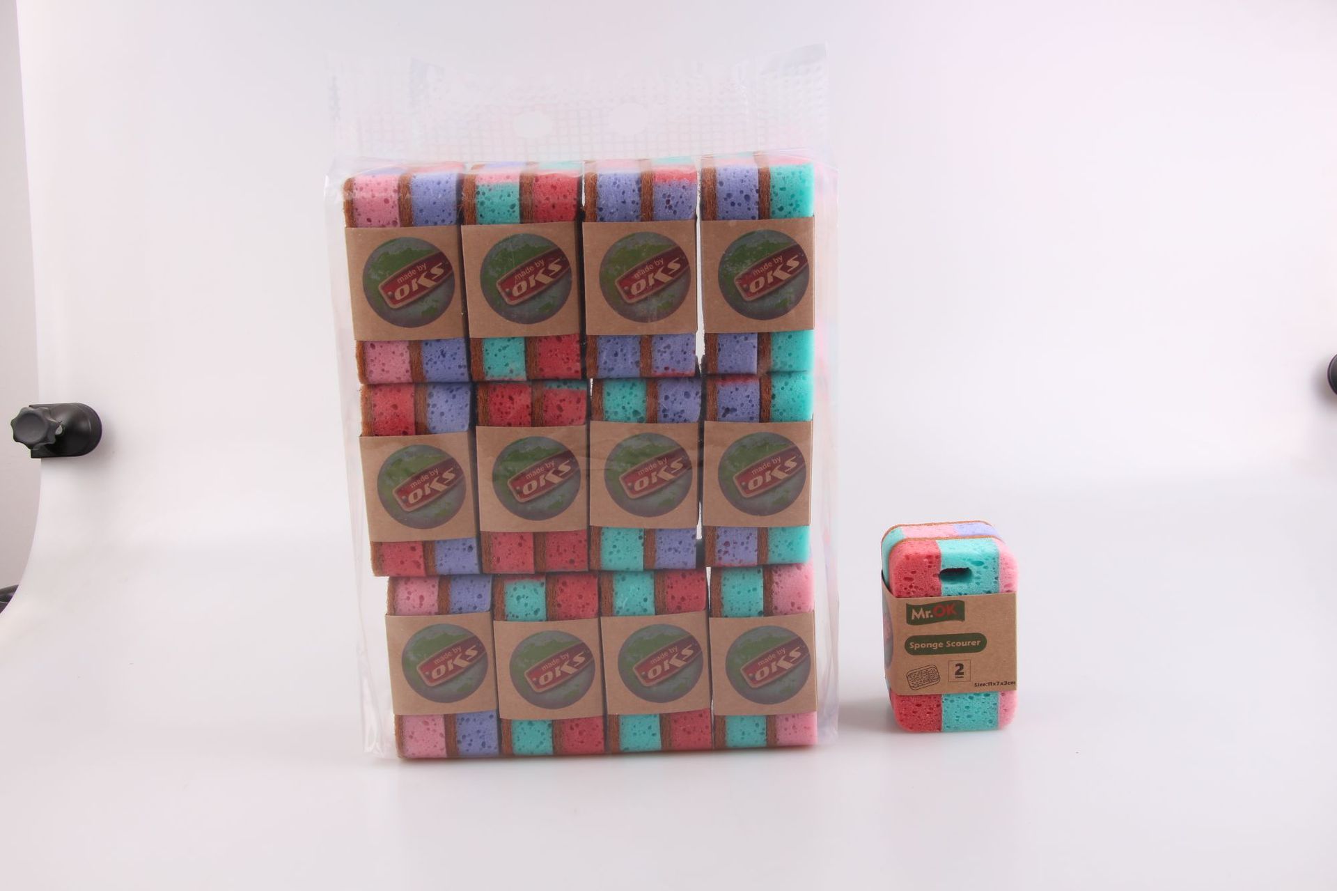 厂家批发木桨绵洗车绵双面洗碗海绵擦清洁海绵块浴缸刷钢丝球竖详情7