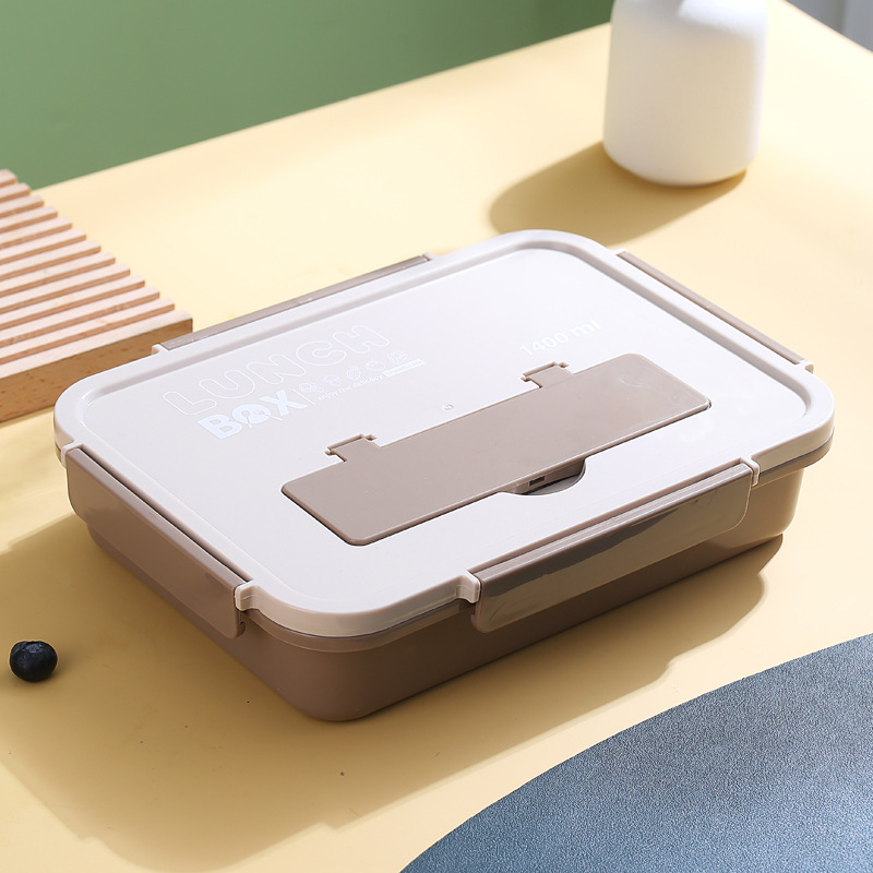 The new student lunch box with compartments can be heated in a microwave oven and comes with chopsticks and spoons. It is a student lunch box for work pic 20