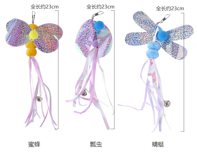 Z多款亚马逊猫咪解闷动物造型逗猫棒替换头猫玩具宠物用品批发详情5