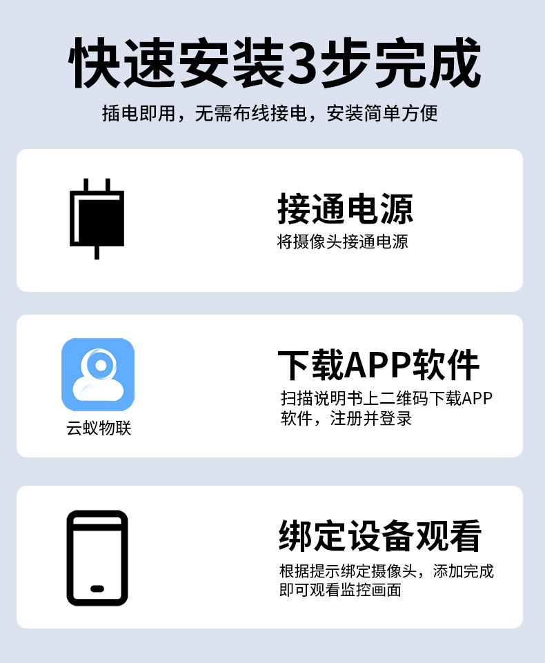 无线wifi摄像机家用远程网络5g监控器室内摇头高清夜视监控摄像头详情16