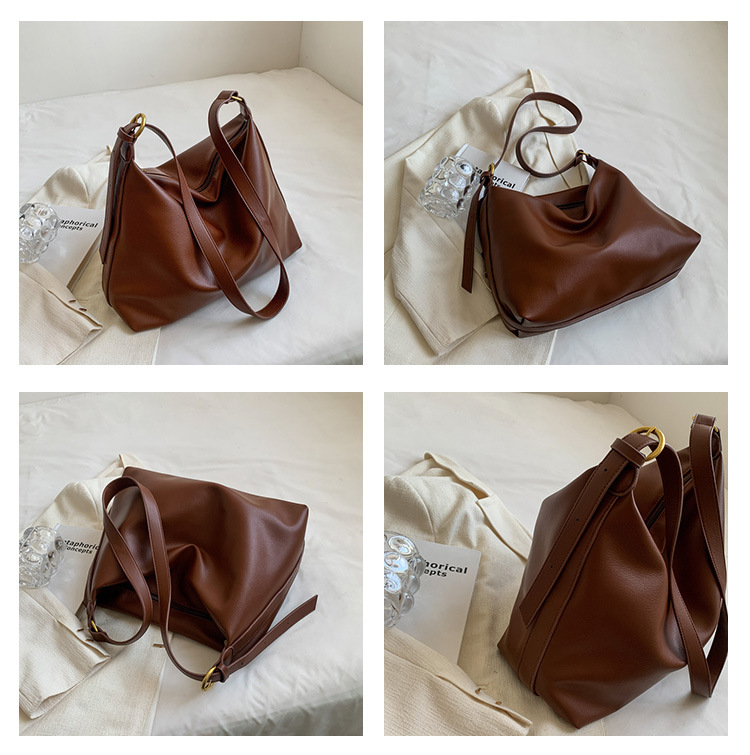 2025新款女包大容量包包斜跨单肩包包学生上课复古时尚单肩托特包详情17