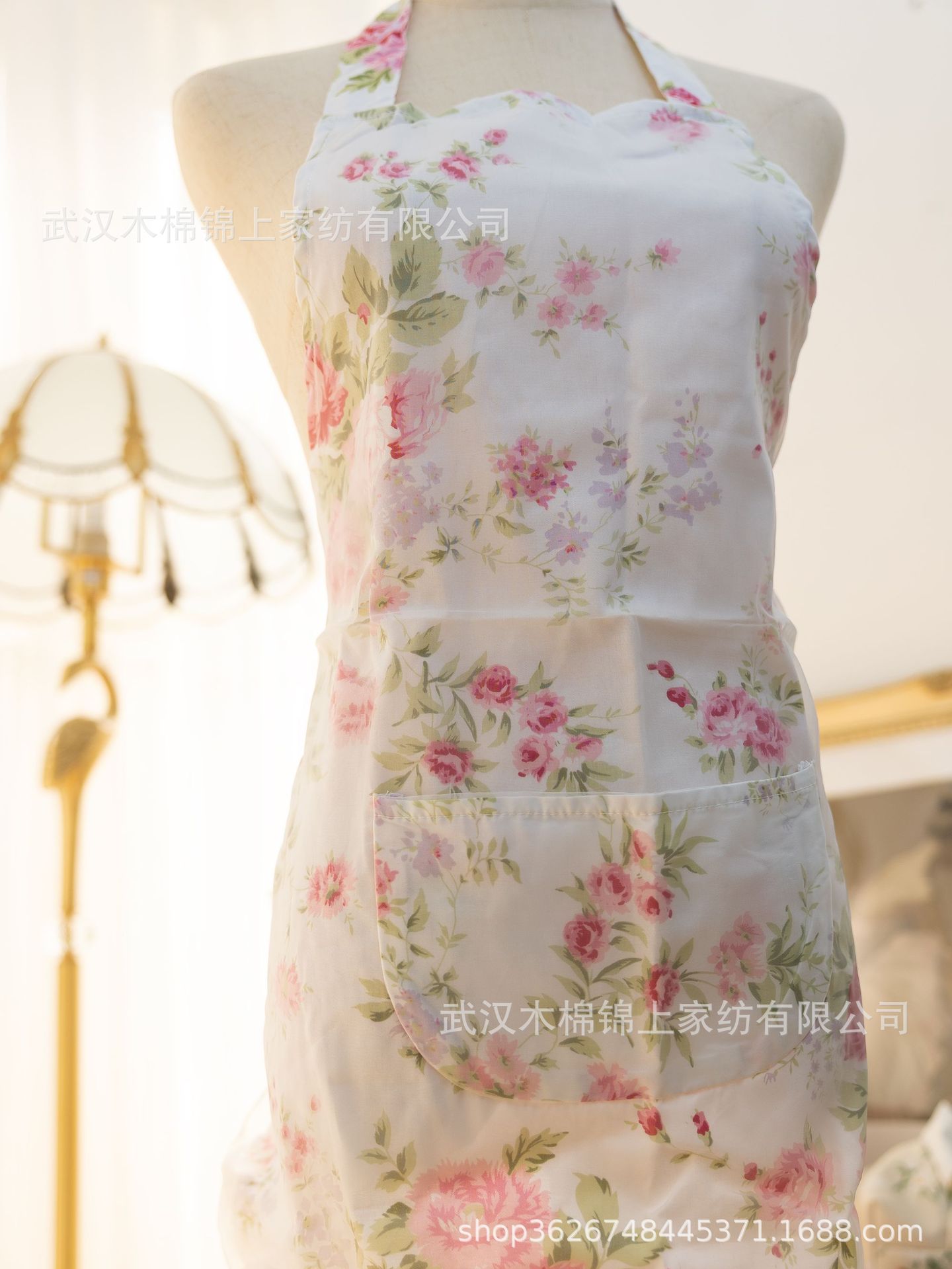 创意款简约围裙清新碎花涤棉围裙广告 厨房围裙韩版围裙详情11