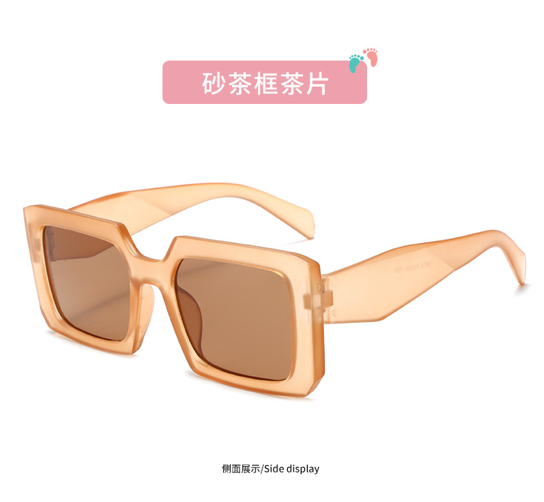 2023新款方框儿童太阳镜男女孩彩色多巴胺小孩墨镜防紫外线眼镜详情18