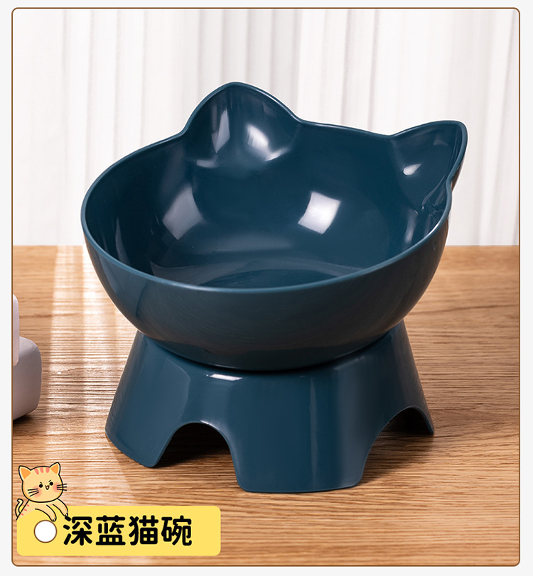 宠物猫碗护颈单碗猫食盆倾斜口猫耳宠物狗碗猫粮碗宠物用品喂食盆详情10
