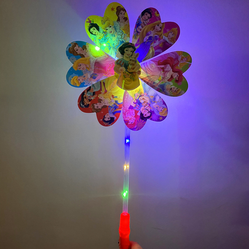 新款七彩LED灯发光玩具风车卡通儿童公园夜市摆摊爆款货源批发详情4