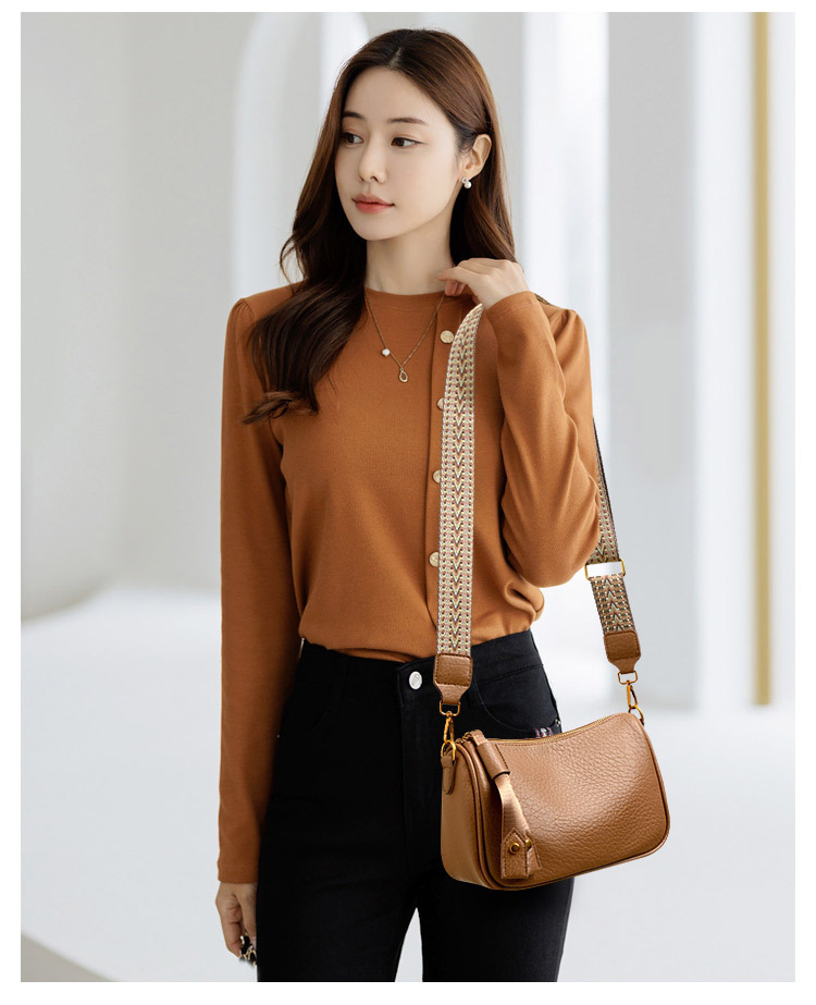 科彼袋鼠女士包包单肩腋下包宽肩带复古斜挎包高级感女包新款潮流详情16