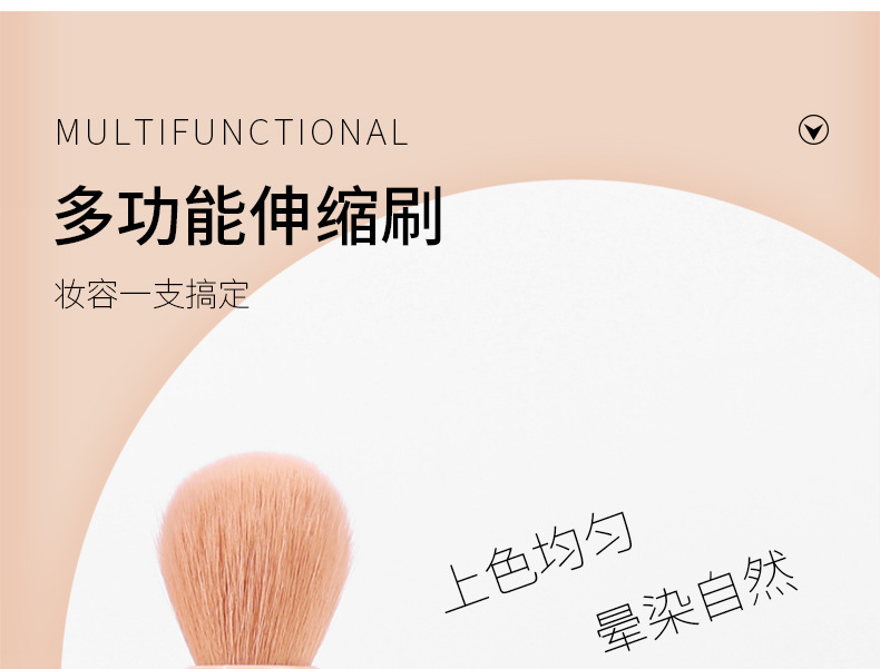 新品便携多功能带盖化妆刷四合一散粉腮红眼影唇彩刷护肤工具迷你收纳装详情4