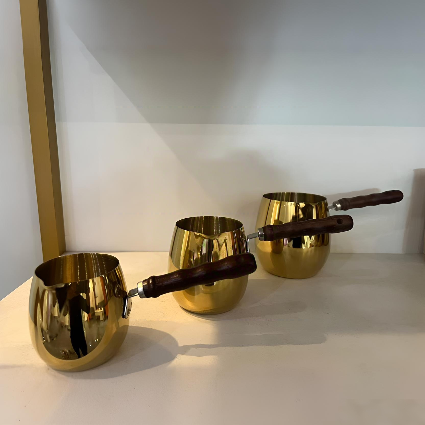 304 stainless steel latte art milk cup, small oil-pouring pot, hot oil baby food pot, milk pot, long handle, household oil-pouring pot pic 6