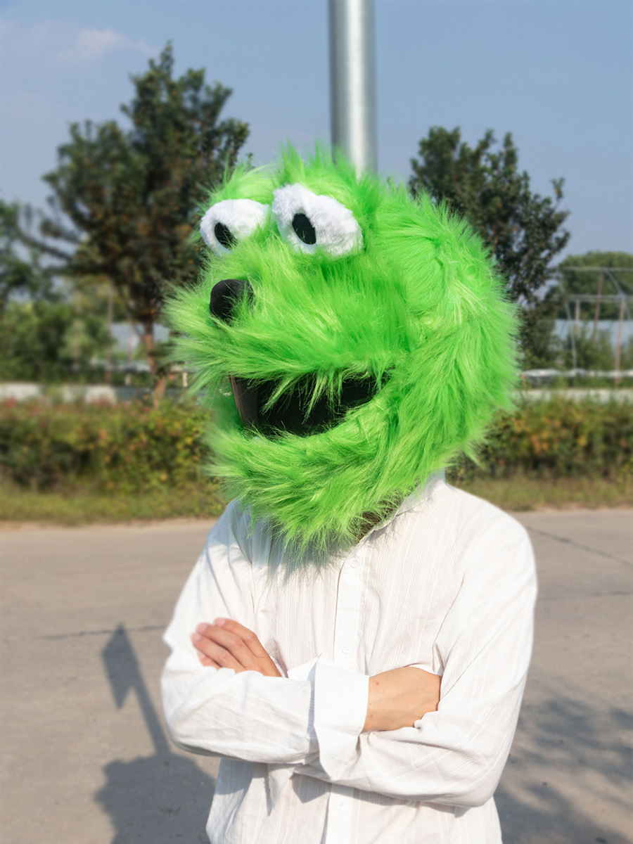 Cross-border personalized long-haired helmet covers, plush motorcycle protection covers, scratch-resistant and cute style riding cap covers are selling well across borders pic 9