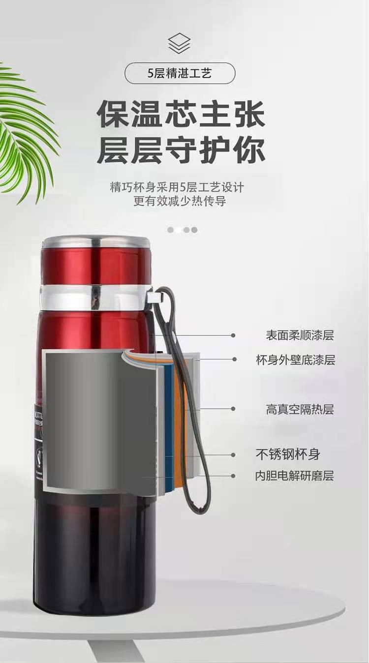 Autumn and winter edition hand-held rope insulated cup, 316 stainless steel outdoor large-capacity insulated cup pic 6