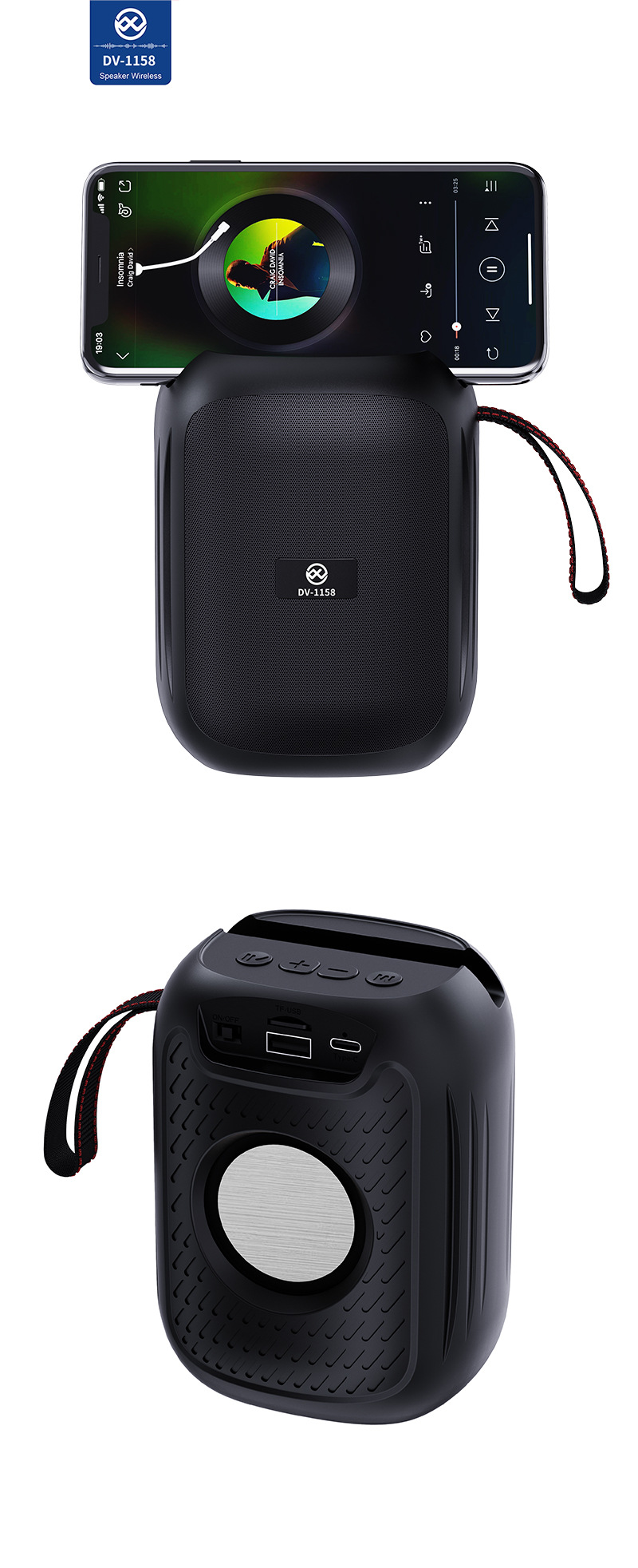 2025 New Bluetooth speaker, small outdoor music player, Cross-border player, improve sound quality, Bluetooth speaker gift pic 5