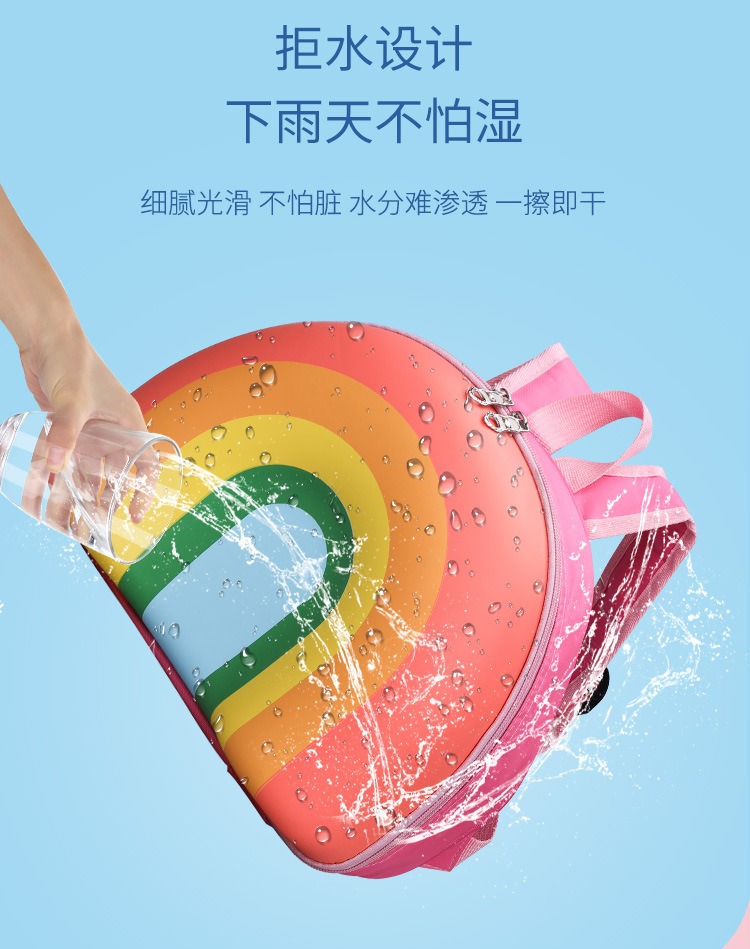 韩版彩虹儿童背包幼儿园书包甜甜圈3-5岁6男女孩可爱双肩包幼儿园详情5