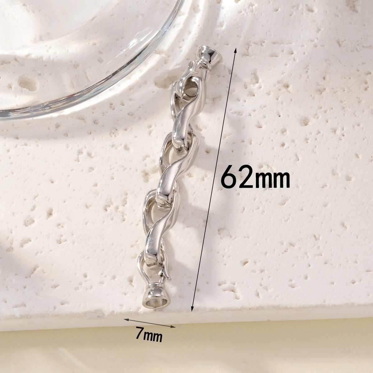 New smooth chain necklace clasp, copper-plated with real gold, retains color and exudes a high-end feel. DIY accessory for bracelet necklace clasp pic 6