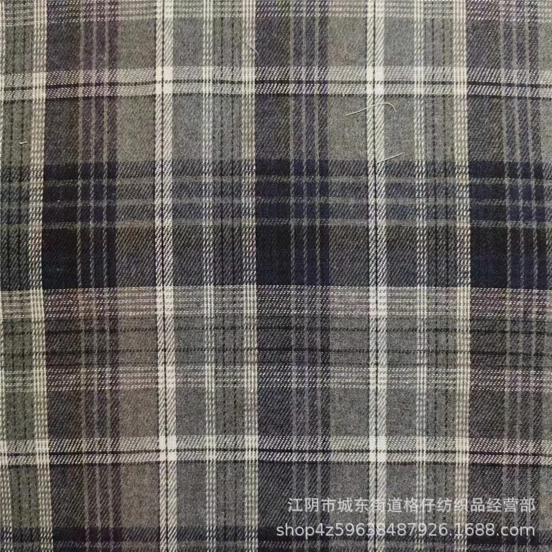 色织格子磨毛布格子衬衫格子裤面料春秋款时装台布工艺品面料详情12