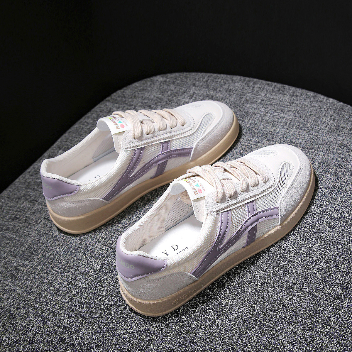 网面透气阿甘鞋女2025年夏季新款小白鞋平底防滑百搭休闲运动板鞋详情8