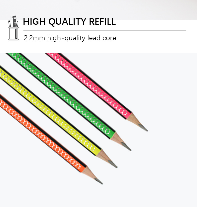 YL815088-2 High-quality pencil set of 12 pieces, soft poplar wood triangular rod HB pencils with eraser text pic 6