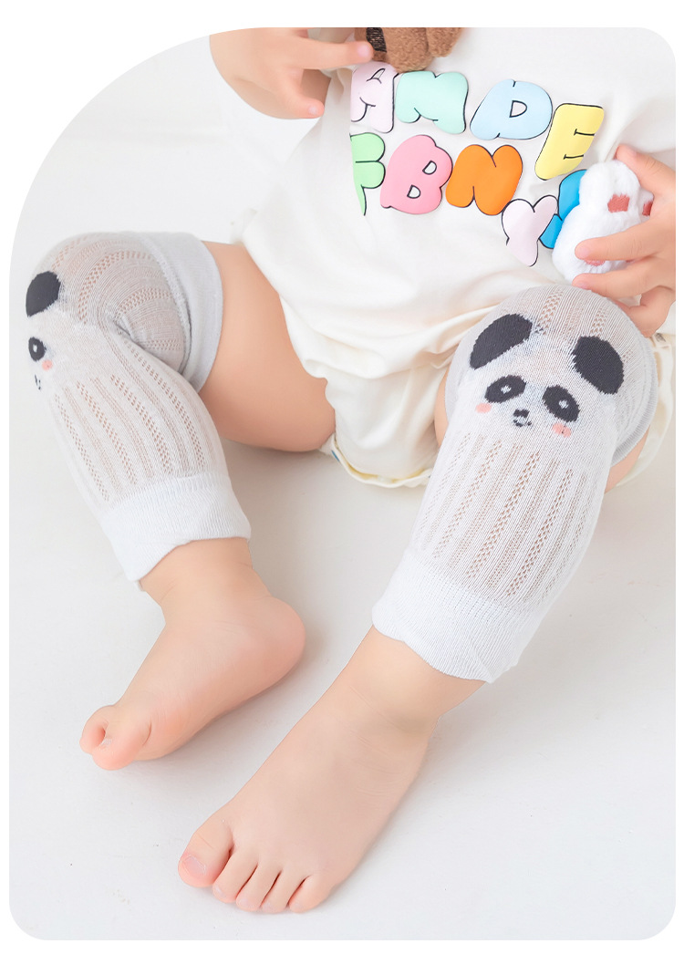 宝宝护膝夏季防摔网面透气婴儿爬行护腿学步小孩长筒儿童膝盖护垫详情16