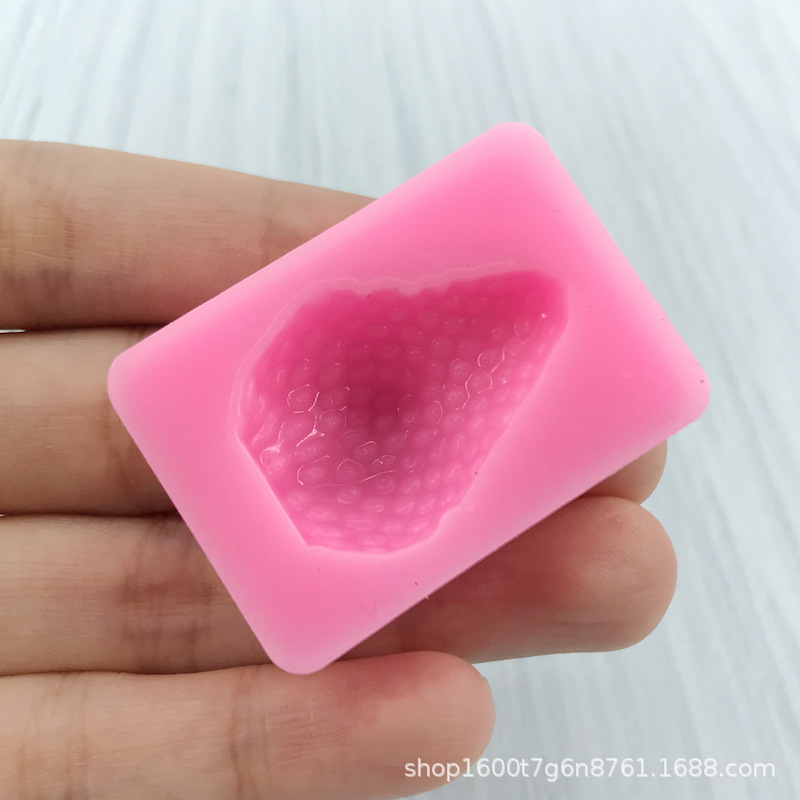 Small strawberry chocolate fondant mold, fruit mousse pudding mold, scented candle, gypsum resin, handmade soap mold pic 4