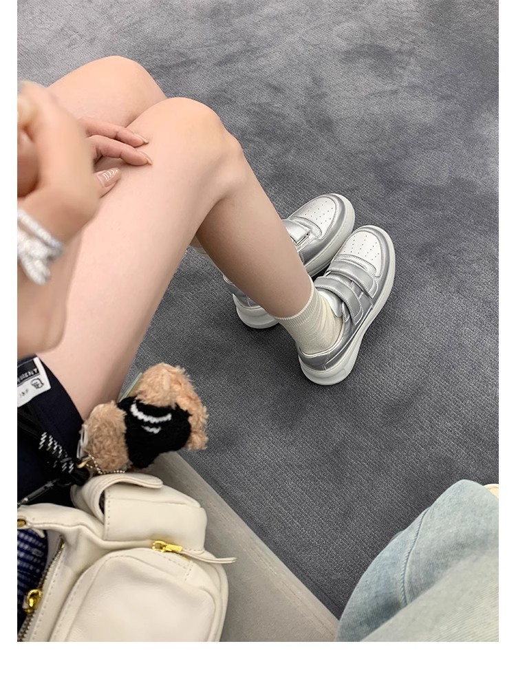 sheii苏茵茵同款~6.5cm厚底~笑脸魔术贴增高休闲运动板鞋女小白鞋详情25