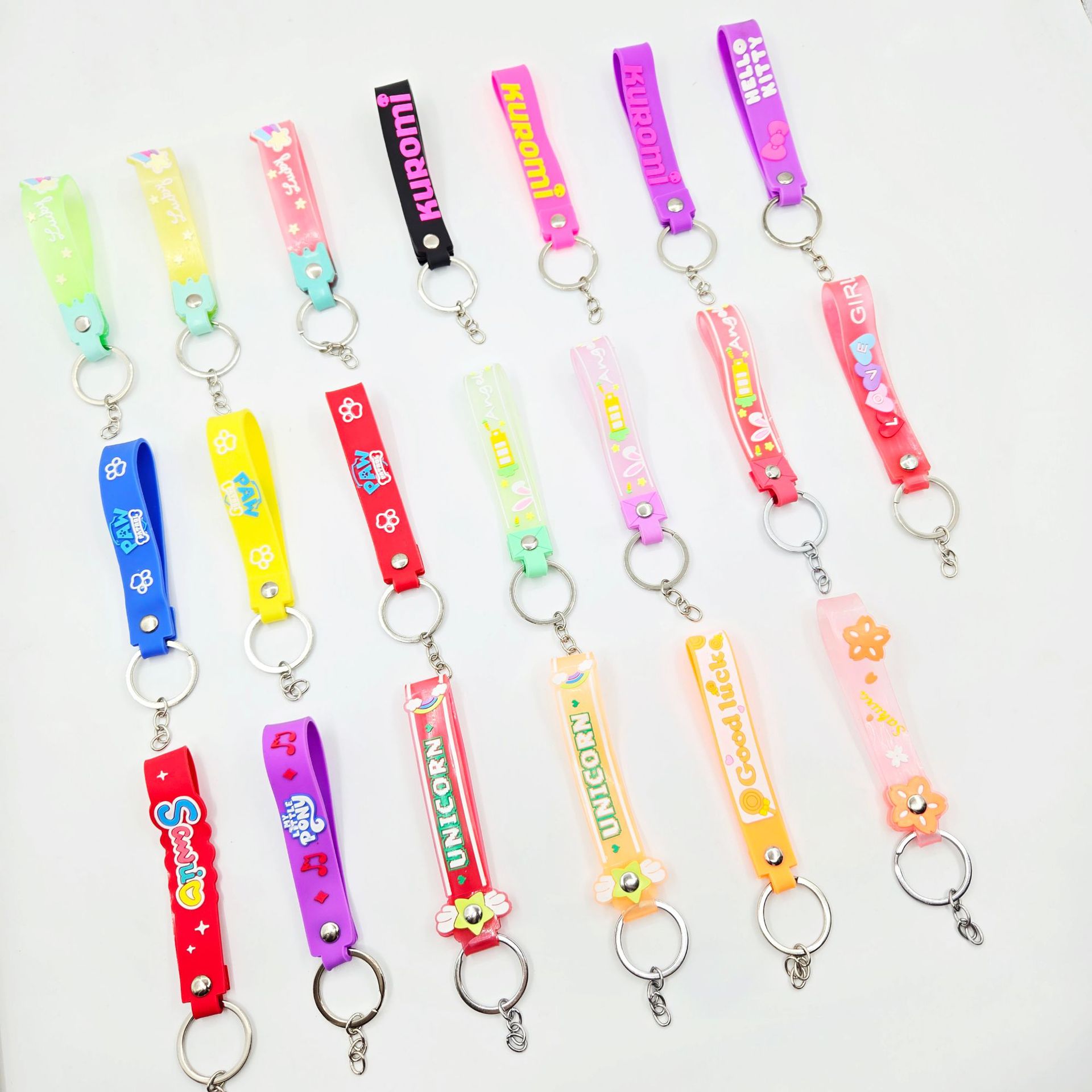 新款钥匙链公仔软胶绳包包挂件配件皮绳可爱pvc钥匙链软胶绳批发详情27