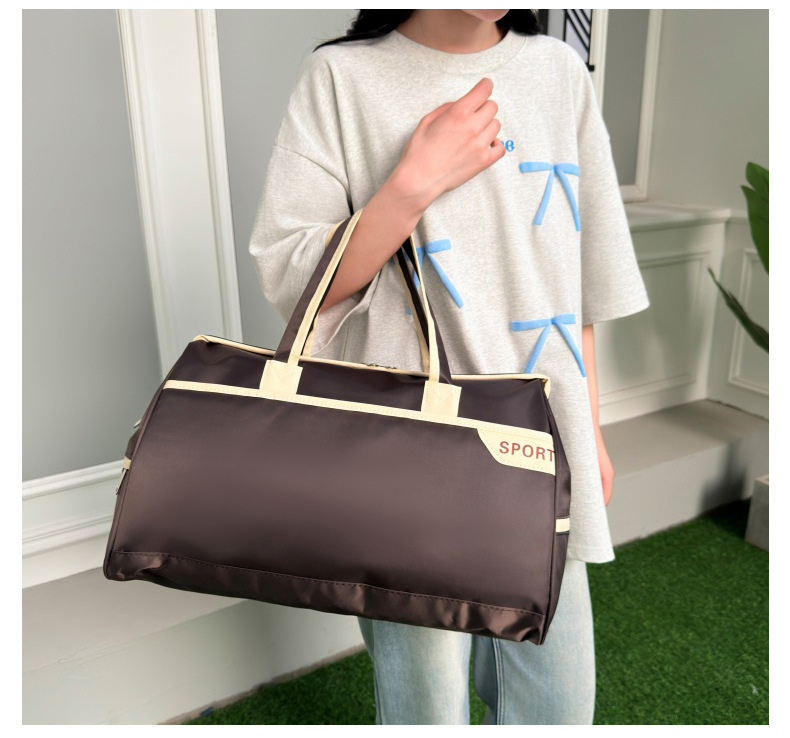 新款简约通勤手提旅行包牛津布加厚耐用运动健身包出差行李收纳袋详情28