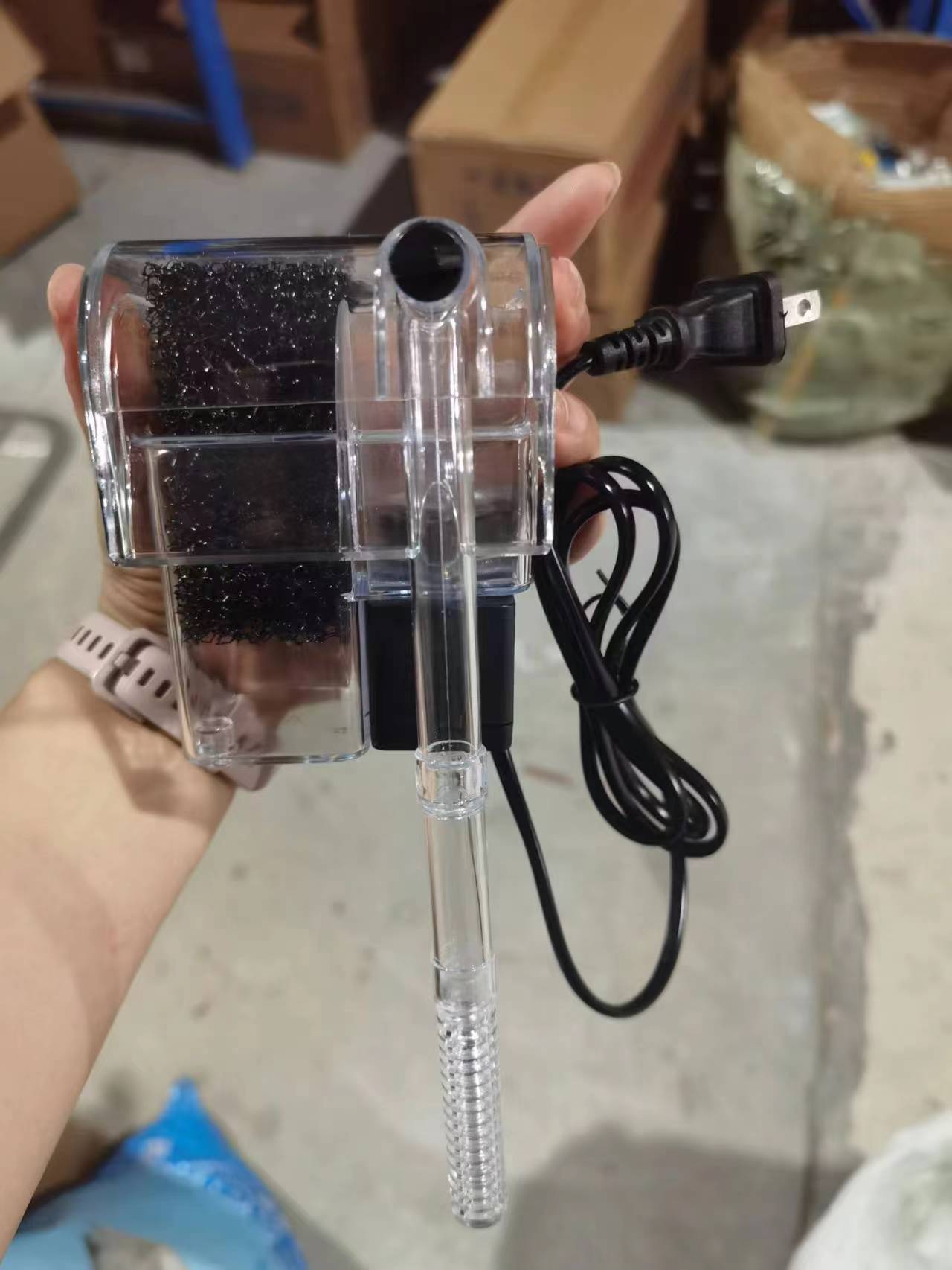 鱼缸过滤器 厂家直供 瀑布式过滤清洁增氧泵水族箱壁挂式静音外挂详情21