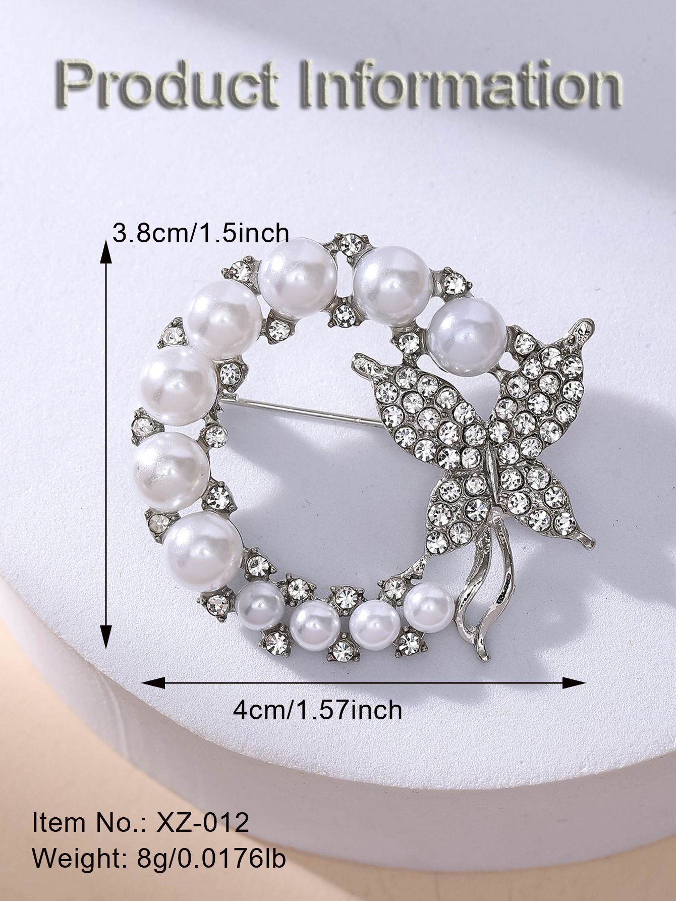 Creative camellia flower shell brooch, coat suit brooch clasp, new fashionable clothing pin with accessory brooch pic 3