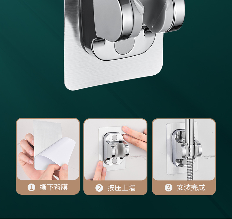 Source factory bathroom 304 stainless steel Small Waist pressurized high-pressure showerhead with hose set, shower head pic 24