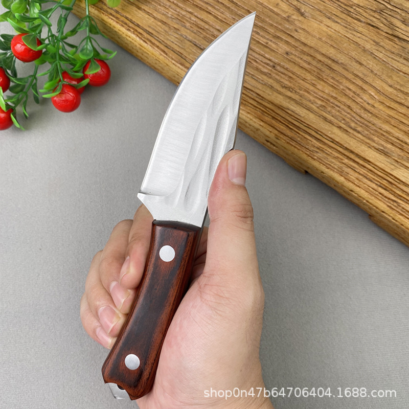 Thickened hand-handled meat knife, outdoor knife, hand-pulled meat knife, whole roasted lamb chops meal knife, special knife for cutting meat and eating lamb pic 5