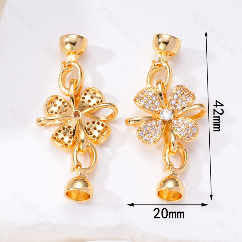 Zhuji pearl necklace buckle 8-shaped buckle, handcrafted end buckle, connecting buckle, mother-and-child buckle, sweater chain, universal buckle, DIY accessories pic 5