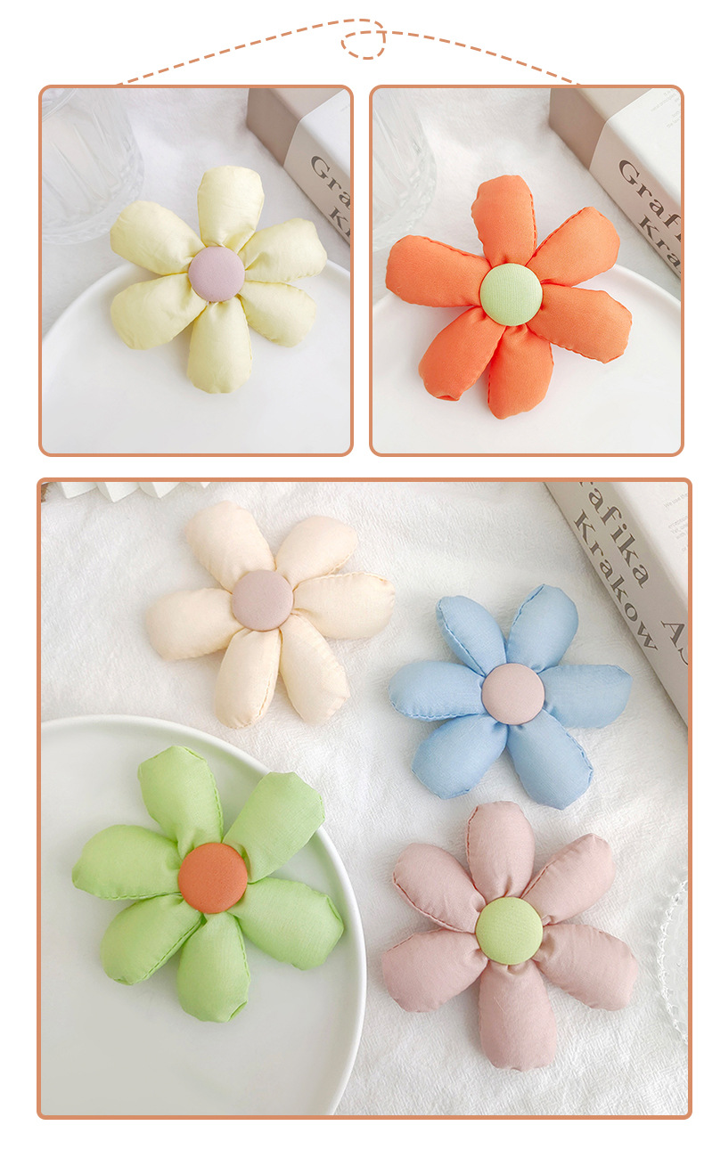 Japanese-style sweet, small and cute macaron-colored cotton-filled fabric flower hair band, ins style new hair accessory and headwear pic 9