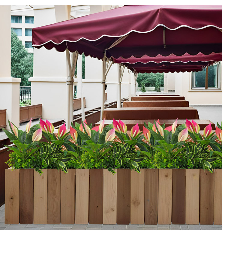 Artificial green plant landscaping combination, tropical plant partition, flower trough and flower box arrangement, bionic artificial flower indoor landscape decoration pic 8