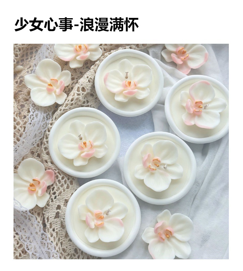 香氛伴手礼少女心事唯美蝴蝶兰香薰蜡烛氛围感出片道具婚礼小礼品详情3