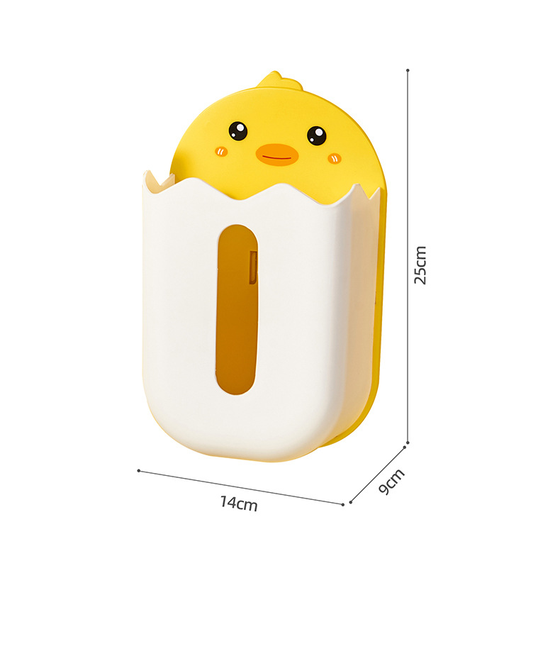 Household wall-mounted tissue box, bathroom non-punching tissue box, multi-functional garbage bag, storage box, cartoon tissue rack pic 2