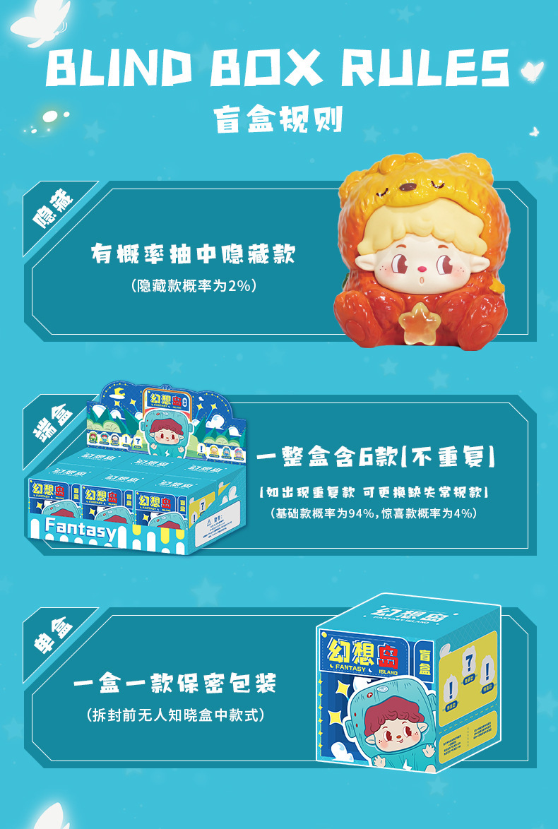 幻想岛盲盒办公桌面解压可玩摆件装饰品礼物可爱人偶玩具盲盒批发详情6