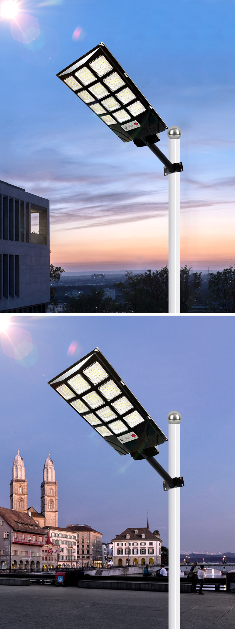 Cross-border solar street lamps, smart sensor lamps, courtyard small wall lamps, rural solar lamps, integrated outdoor lighting lamps pic 17