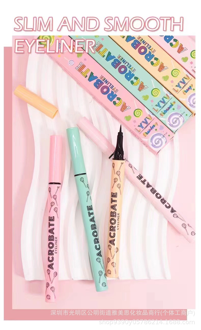 Cross-border new product LYVV makeup eyeliner liquid is waterproof, sweat-proof, does not smudge easily, and is smooth. Wholesale and export of student sleeping pen pic 3