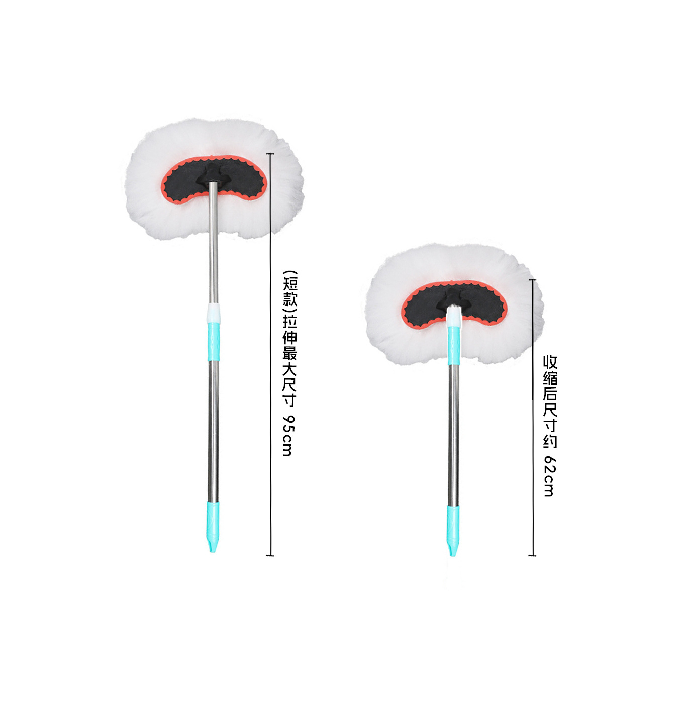 Special car wash mop, milk thread soft bristle extended telescopic rod brush, car long-handled brush, car cleaning tools and supplies pic 19